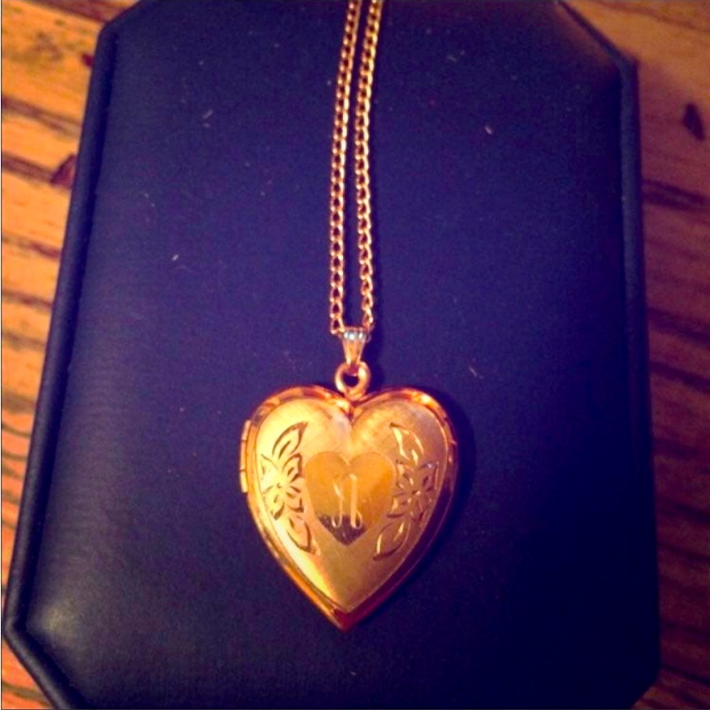 Letter “A” gold locket